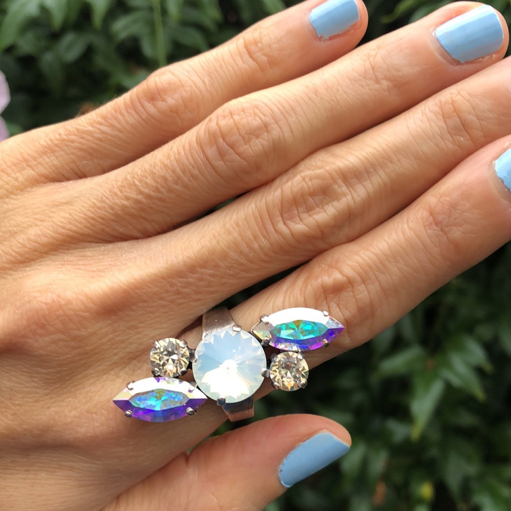 Gorgeous Boho/Tribal Crystal Statement Ring - Picture 11 of 14